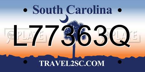 L77363Q South Carolina License Plate