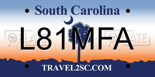 L81MFA South Carolina License Plate