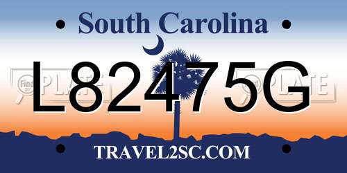 L82475G South Carolina License Plate