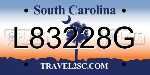 L83228G South Carolina License Plate