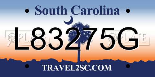 L83275G South Carolina License Plate