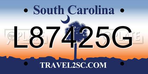L87425G South Carolina License Plate
