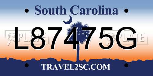 L87475G South Carolina License Plate