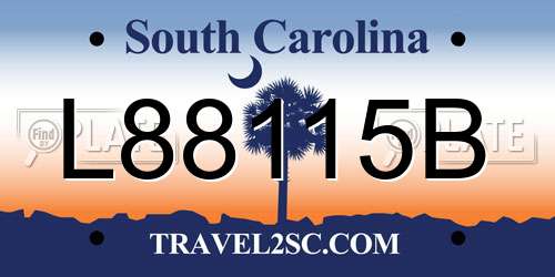 L88115B South Carolina License Plate