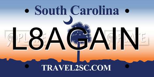 L8AGAIN South Carolina License Plate