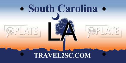 LA South Carolina License Plate