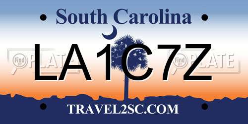 LA1C7Z South Carolina License Plate