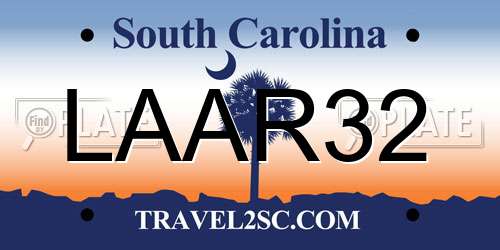 LAAR32 South Carolina License Plate