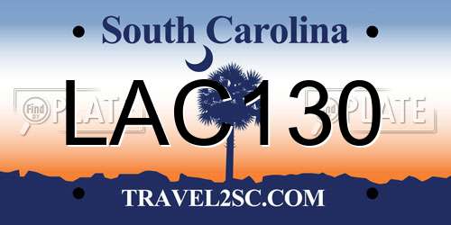 LAC130 South Carolina License Plate