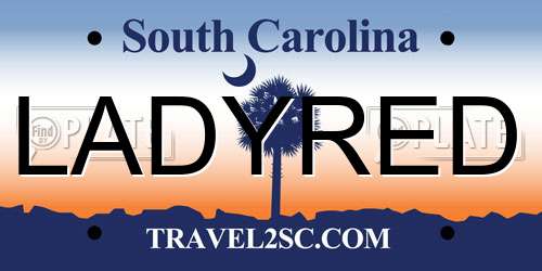 LADYRED South Carolina License Plate