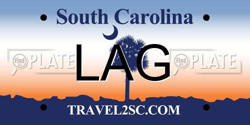 LAG South Carolina License Plate