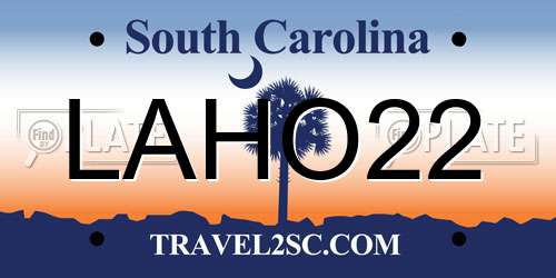 LAHO22 South Carolina License Plate