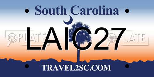 LAIC27 South Carolina License Plate