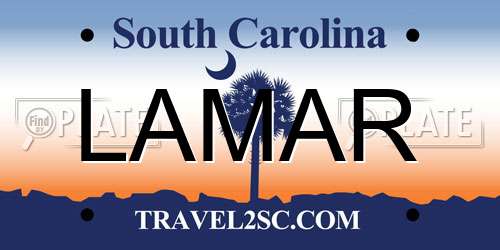 LAMAR South Carolina License Plate