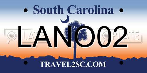 LANO02 South Carolina License Plate