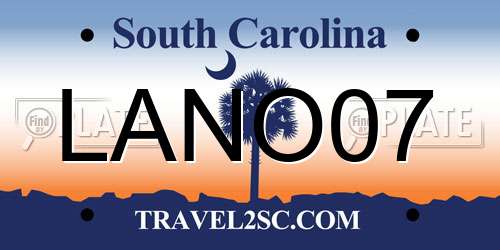 LANO07 South Carolina License Plate
