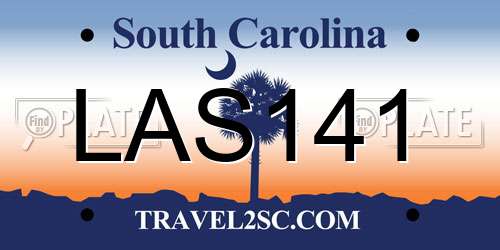 LAS141 South Carolina License Plate