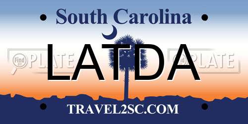 LATDA South Carolina License Plate