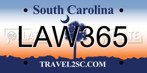 LAW365 South Carolina License Plate