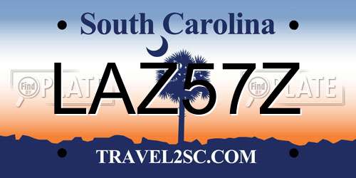 LAZ57Z South Carolina License Plate