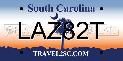 LAZ82T South Carolina License Plate