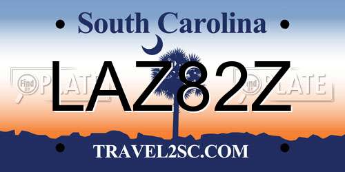 LAZ82Z South Carolina License Plate