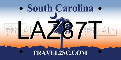 LAZ87T South Carolina License Plate