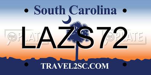 LAZS72 South Carolina License Plate
