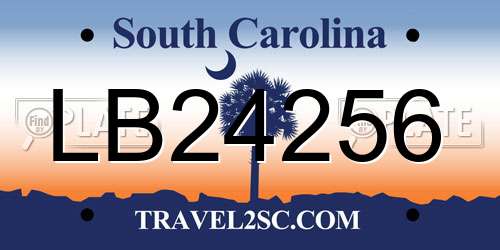 LB24256 South Carolina License Plate