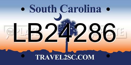 LB24286 South Carolina License Plate