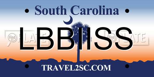 LBBIISS South Carolina License Plate