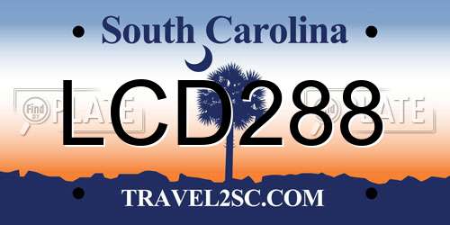 LCD288 South Carolina License Plate