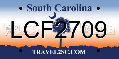 LCF2709 South Carolina License Plate