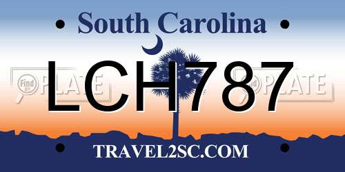 LCH787 South Carolina License Plate