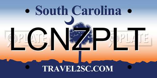 LCNZPLT South Carolina License Plate