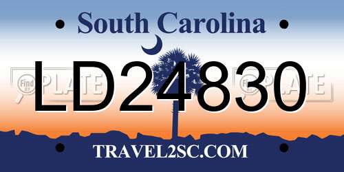 LD24830 South Carolina License Plate
