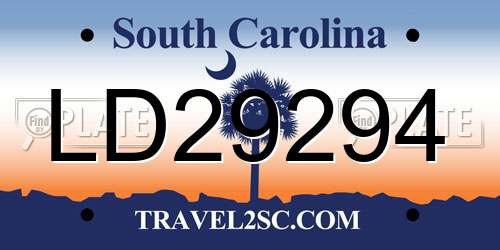 LD29294 South Carolina License Plate