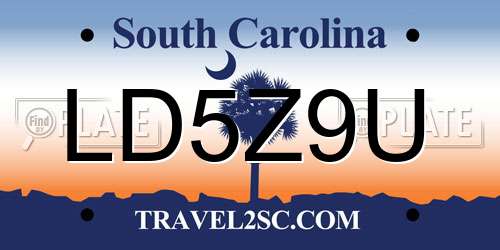LD5Z9U South Carolina License Plate