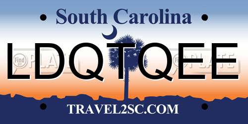 LDQTQEE South Carolina License Plate