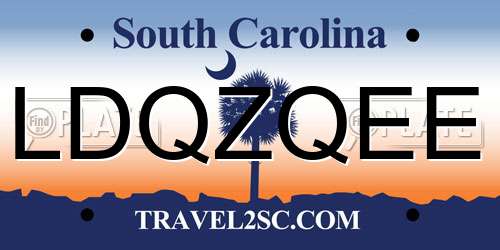 LDQZQEE South Carolina License Plate