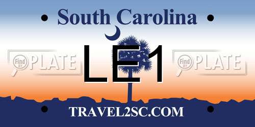 LE1 South Carolina License Plate