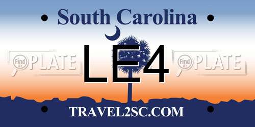 LE4 South Carolina License Plate