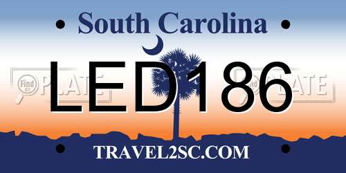 LED186 South Carolina License Plate