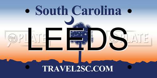 LEEDS South Carolina License Plate
