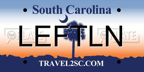 LEFTLN South Carolina License Plate