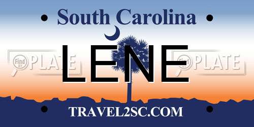 LENE South Carolina License Plate