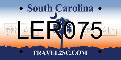 LER075 South Carolina License Plate