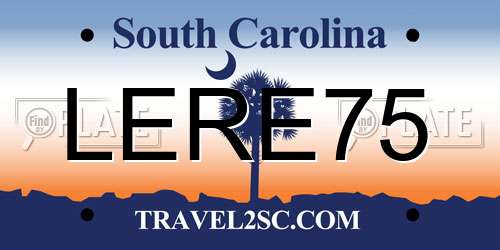 LERE75 South Carolina License Plate