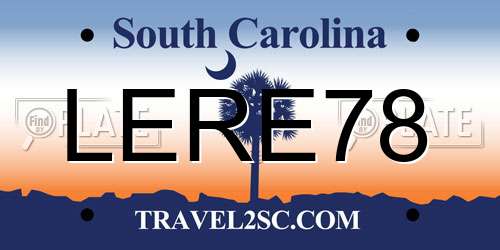 LERE78 South Carolina License Plate