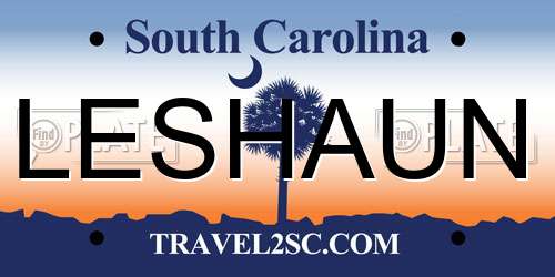 LESHAUN South Carolina License Plate